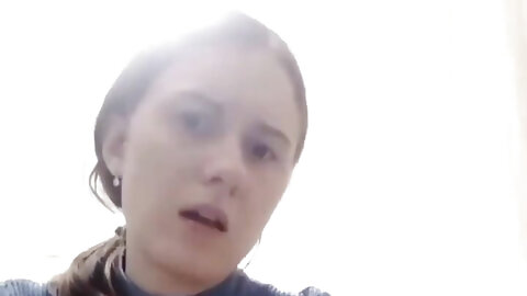 Student jumps on a big dildo
