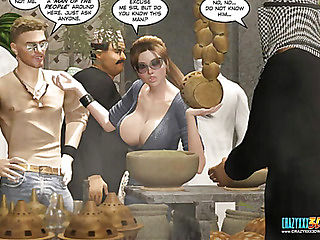 3D Comic:menacing Clara Ravens.fearsome Movie Scene three