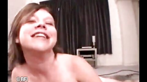 3some blowjob and 1 on 1 ass fuck on the amateur casting with small titted and big ass brunette